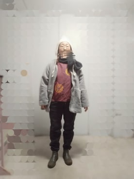 「Handmade（ハンドメイド）のアイテム（トップス）」を使った、えまさん（レディース・160cm）の冬コーディネート