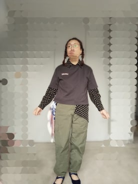 「アイテム（Tシャツ/カットソー）」を使った、えまさん（レディース・160cm）の秋コーディネート