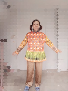 「no brand（ノーブランド）のアイテム（トップス）」を使った、えまさん（レディース・160cm）の春コーディネート