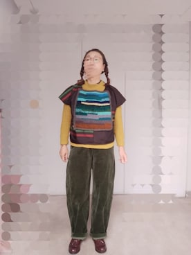 「Handmade（ハンドメイド）のアイテム」を使った、えまさん（レディース・160cm）の秋コーディネート