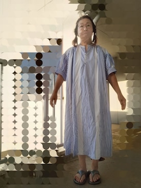 「アイテム（シャツワンピース）」を使った、えまさん（レディース・160cm）の秋コーディネート