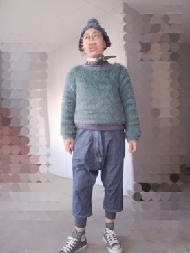 「コンバース ハイカット」｜えまさん（レディース・160cm）の冬コーディネート