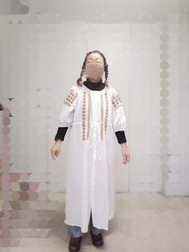 「アイテム（シャツワンピース）」を使った、えまさん（レディース・160cm）の秋コーディネート