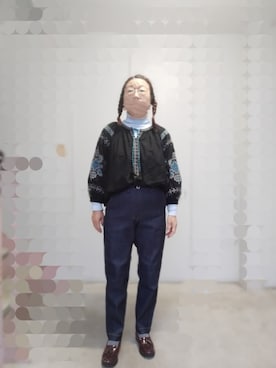 「アイテム（ローファー）」を使った、えまさん（レディース・160cm）の秋コーディネート