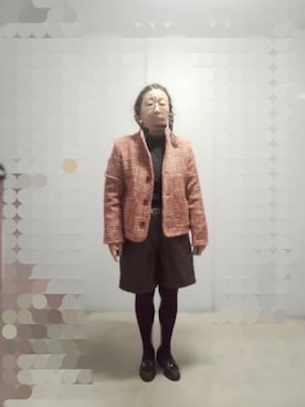 「no brand（ノーブランド）のアイテム（パンツ）」を使った、えまさん（レディース・160cm）の冬コーディネート