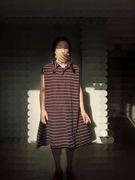 「no brand（ノーブランド）のアイテム（ワンピース）」を使った、えまさん（レディース・160cm）の夏コーディネート