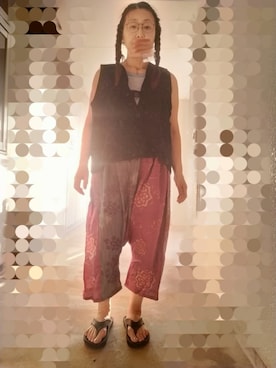「アイテム（パンツ）」を使った、えまさん（レディース・160cm）の夏コーディネート