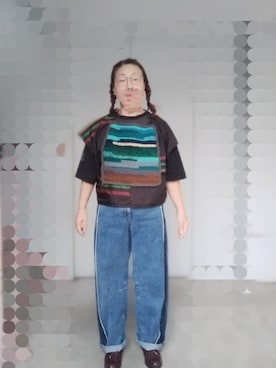 「Handmade（ハンドメイド）のアイテム（トップス）」を使った、えまさん（レディース・160cm）の秋コーディネート