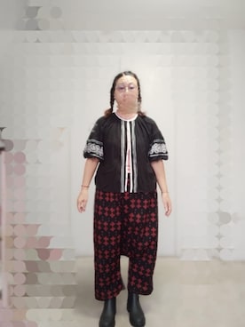 「Handmade（ハンドメイド）のアイテム（パンツ、その他）」を使った、えまさん（レディース・160cm）の秋コーディネート