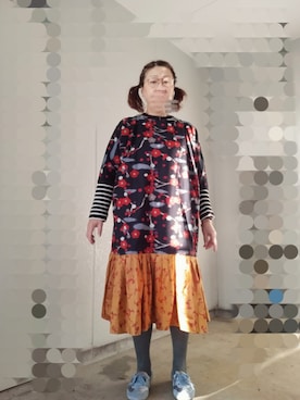 「Handmade（ハンドメイド）のアイテム（ワンピース/ドレス）」を使った、えまさん（レディース・160cm）の春コーディネート