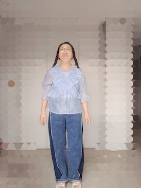 「しまむら（シマムラ）のアイテム」を使った、えまさん（骨格ナチュラル・レディース・160cm）の夏コーディネート