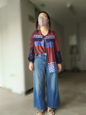 「Desigual（デシグアル）のアイテム（トップス）」を使った、えまさん（レディース・160cm）の夏コーディネート