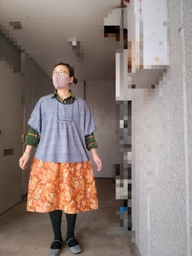 「Handmade（ハンドメイド）のアイテム（ワンピース/ドレス）」を使った、えまさん（骨格ナチュラル・レディース・160cm）の春コーディネート