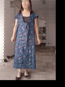 「Handmade（ハンドメイド）のアイテム（ワンピース/ドレス）」を使った、えまさん（骨格ナチュラル・レディース・160cm）の夏コーディネート