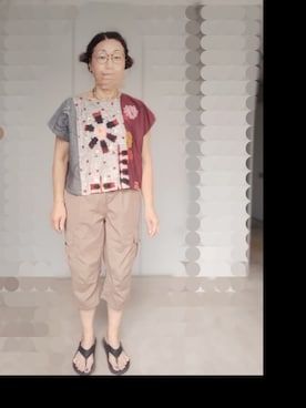 「アイテム（チノパンツ）」を使った、えまさん（レディース・160cm）の夏コーディネート