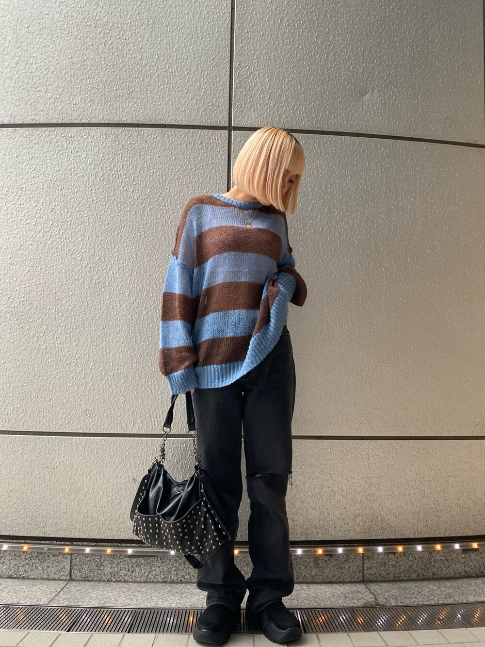 「秋、秋コーデ、大人カジュアル、パンツスタイル、秋色、ootd、FIG&VIPER、フィグアンドヴァイパー(FIG&VIPER)」｜「FIG&VIPERのローゲージニット（ニット/セーター、その他）」を使った、FIG&VIPER_NOZOHAさん（レディース・165cm）の秋コーディネートの1枚目の写真