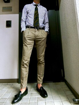 「Giab's（ジャブス）のアイテム」を使った、湖太郎@商社ファッション男子さん（メンズ・177cm）の夏コーディネート