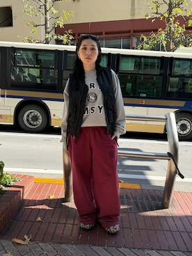 「AVIREX（アヴィレックス）のアイテム」を使った、sayaさん（レディース・157cm）の秋コーディネート