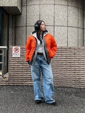 「初冬コーデ」｜「アイテム（MA-1）」を使った、sayaさん（レディース・157cm）の秋コーディネート