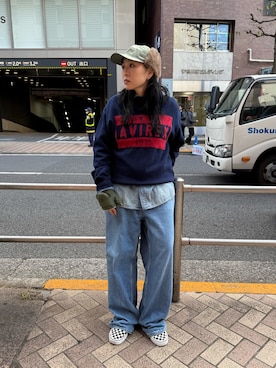 「アイテム（手袋）」を使った、sayaさん（レディース・157cm）の秋コーディネート