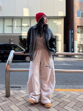 「アイテム（MA-1）」を使った、sayaさん（レディース・157cm）の秋コーディネート