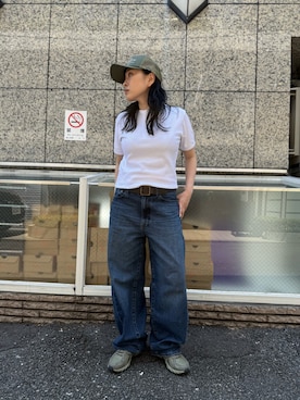「アイテム（キャップ）」を使った、sayaさん（レディース・157cm）の夏コーディネート