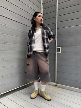 「アイテム（タンクトップ）」を使った、sayaさん（レディース・157cm）の夏コーディネート