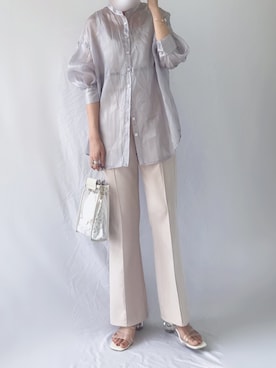「archives（アルシーヴ）のアイテム（パンツ）」を使った、Sze1777さん（レディース・162cm）の夏コーディネート
