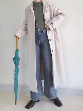 「feepur（フェピュール）のアイテム（ジャケット/アウター）」を使った、Sze1777さん（レディース・162cm）の春コーディネート