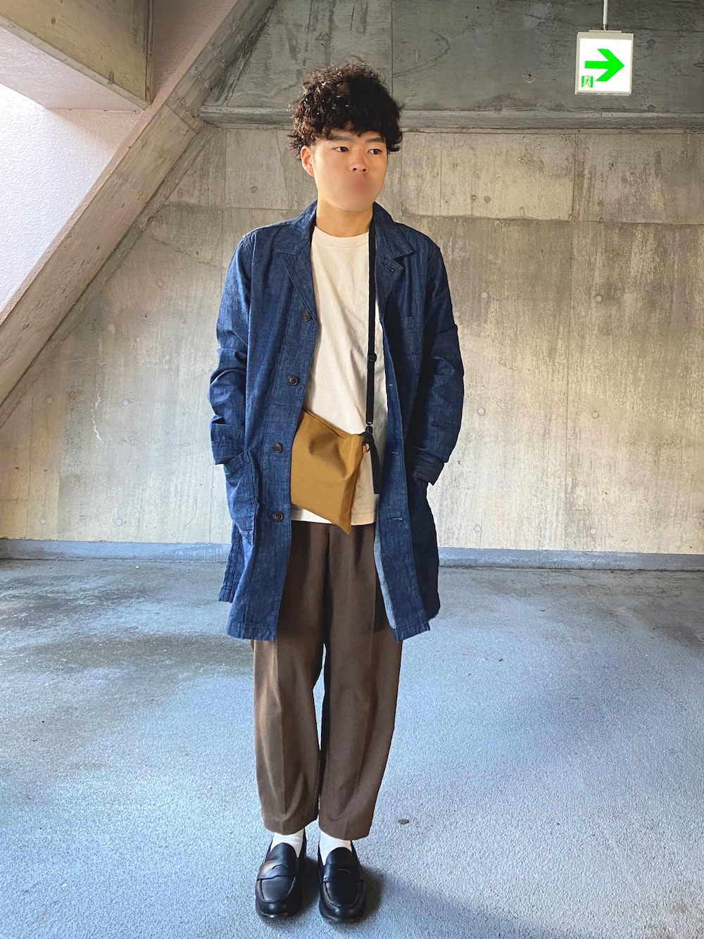 無印良品】- 手作り擦り染め- メンズ ボディバッグ・ウエストポ一チ