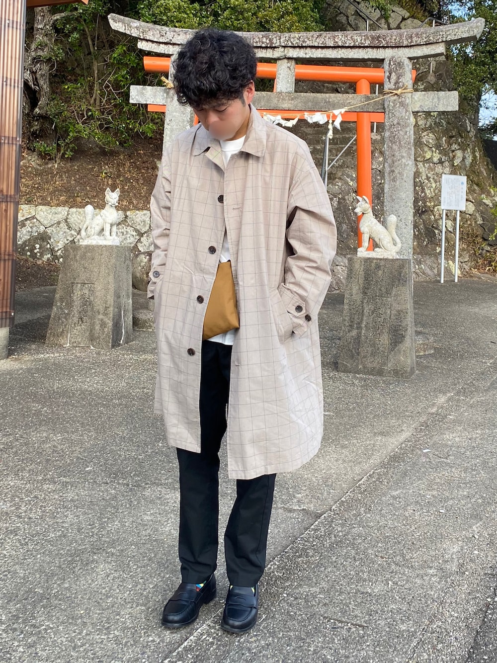 無印良品】- 手作り擦り染め- メンズ ボディバッグ・ウエストポ一チ