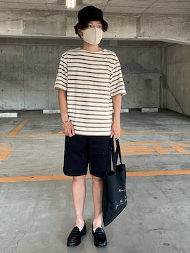 「アイテム（チノパンツ）」を使った、コウスケさん（メンズ・168cm）の夏コーディネート