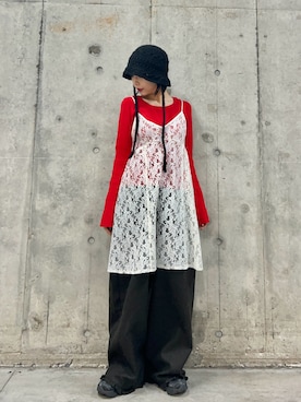 「アイテム（キャミソール）」を使った、beeeさん（レディース・155cm）の秋コーディネート