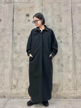 「アイテム（ステンカラーコート）」を使った、beeeさん（レディース・155cm）の秋コーディネート