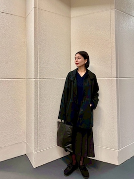 「アイテム（カバーオール）」を使った、beeeさん（レディース・155cm）の秋コーディネート