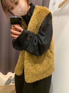 「SENSE OF PLACE by URBAN RESEARCH（センスオブプレイスバイアーバンリサーチ）のアイテム（モッズコート）」を使った、beeeさん（レディース・156cm）の冬コーディネート