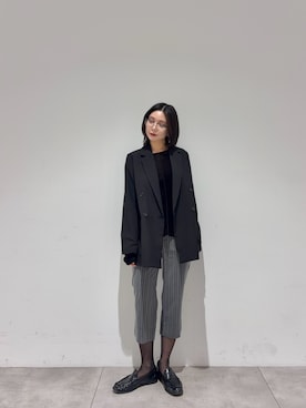 「アイテム（テーラードジャケット）」を使った、beeeさん（レディース・155cm）の秋コーディネート