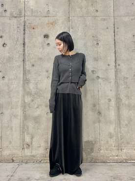 「アイテム（スカート）」を使った、beeeさん（レディース・155cm）の秋コーディネート