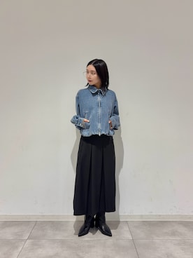 「SMELLY（スメリー）のアイテム（メガネ）」を使った、beeeさん（レディース・155cm）の夏コーディネート