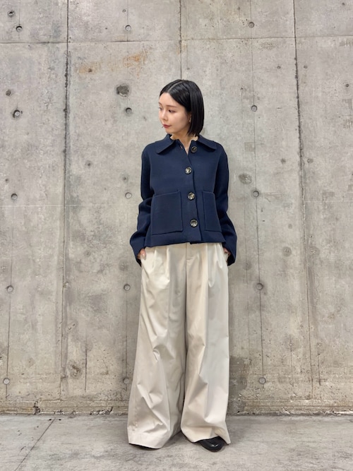 『洗濯可』ビックボタンニットジャケット