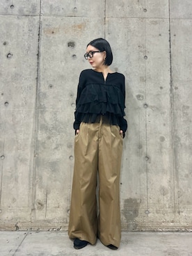 「アイテム（メガネ）」を使った、beeeさん（レディース・155cm）の秋コーディネート