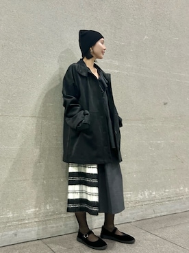 「アイテム（カバーオール）」を使った、beeeさん（レディース・155cm）の秋コーディネート