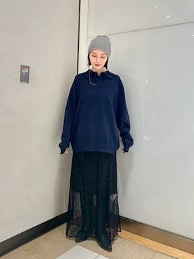 「SMELLY（スメリー）のアイテム（ピアス（両耳用））」を使った、beeeさん（レディース・155cm）の秋コーディネート