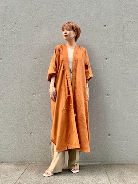 「シンフルコーデ」｜「アイテム（シャツワンピース）」を使った、beeeさん（レディース・156cm）の夏コーディネート