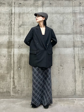 「アイテム（ハンチング/ベレー帽）」を使った、beeeさん（骨格ストレート・レディース・155cm）の秋コーディネート