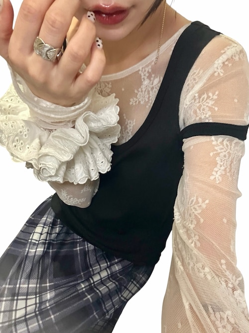 シアーレースTEE