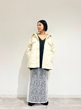 「KBF（ケイビーエフ）のオーバーサイズボアジャケット（その他アウター）」を使った、beeeさん（レディース・155cm）の秋コーディネート