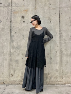 「アイテム（キャミソール）」を使った、beeeさん（レディース・155cm）の秋コーディネート