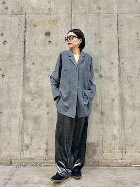 「アイテム（メガネ）」を使った、beeeさん（レディース・155cm）の秋コーディネート