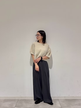 「SMELLY（スメリー）のアイテム（メガネ）」を使った、beeeさん（レディース・155cm）の秋コーディネート